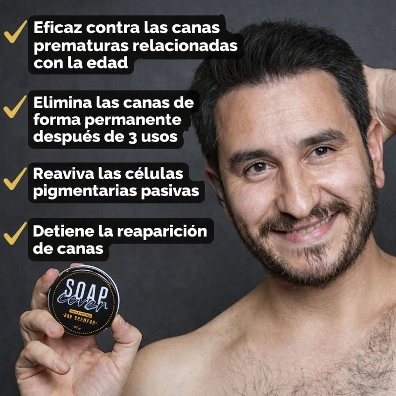 Jabón Anti Canas | Elimina Canas en Cabello, Barba y Cejas